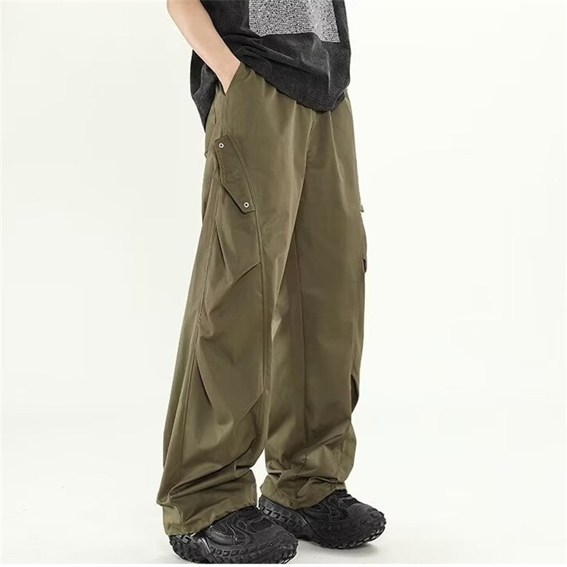 Cargo Pant Wide - Pantalones Cargo Negros de Dibujos Animados