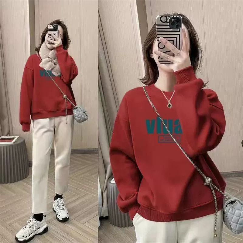 Oversized Crewneck Fleece - Sudadera extragrande con cuello redondo para