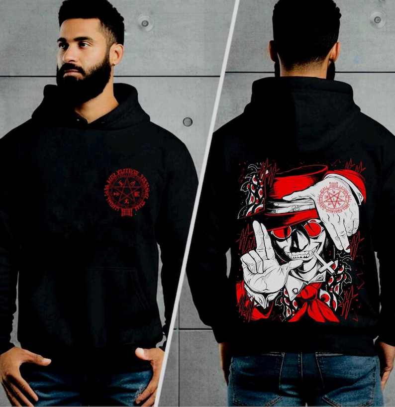 Oversized Crewneck Fleece - Sudadera con Capucha Hellsing Oversize Unisex