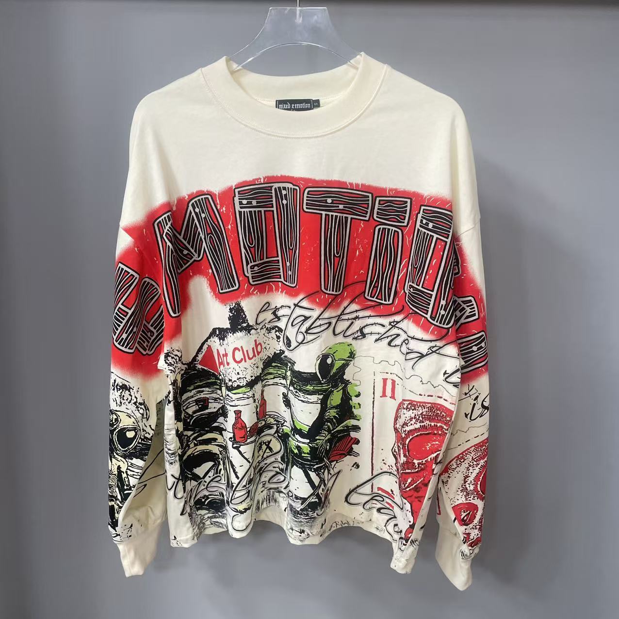 Street Fashion Designers - Camiseta de manga larga MIXED-EMOTION de