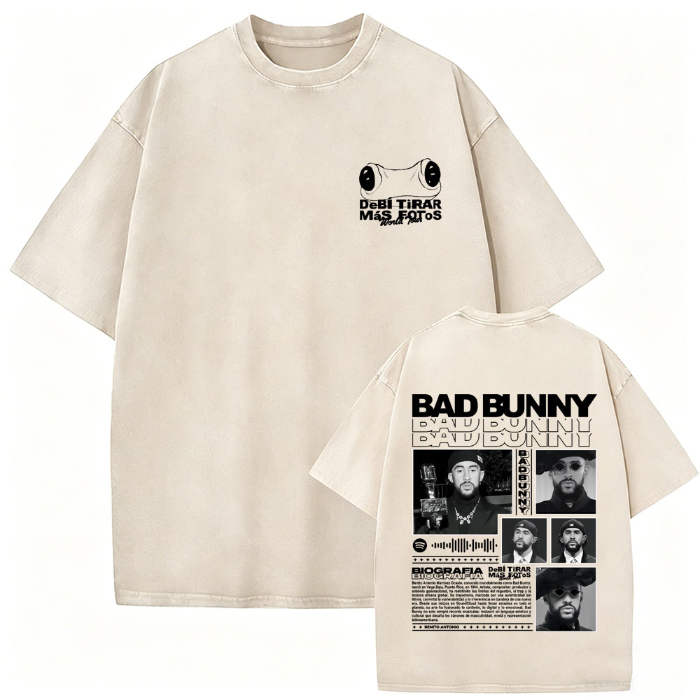 Foto Street Fashion - Camiseta Vintage Lavada de Rapper Bad