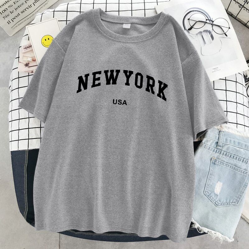 Street Fashion Usa - Camiseta gráfica con letras de la