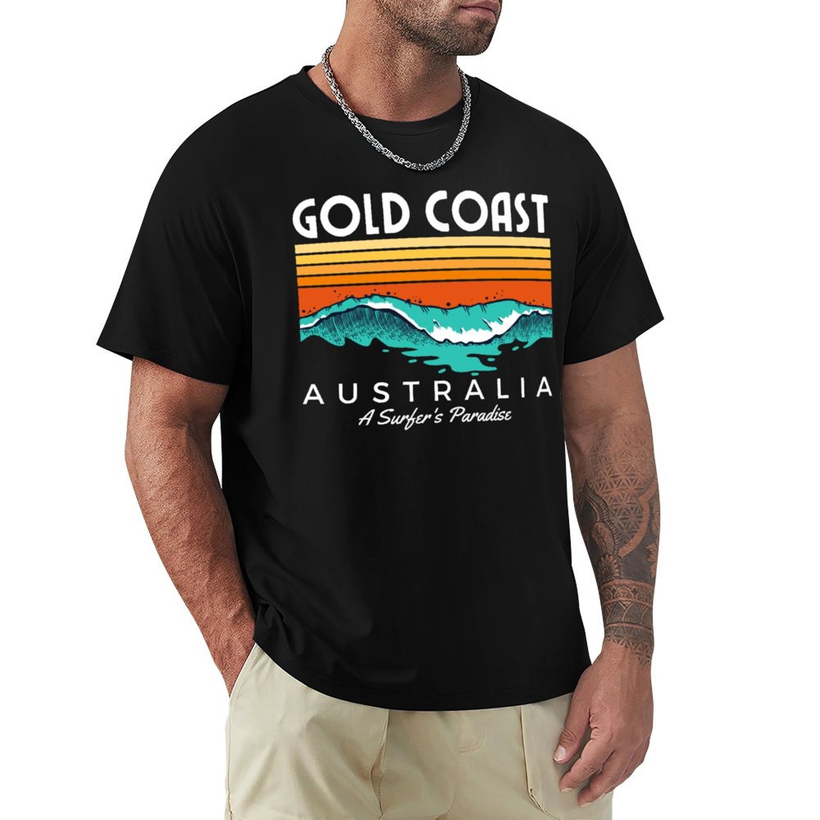 Street Fashion Australia - Camiseta Gold Coast Australia A Surfer's