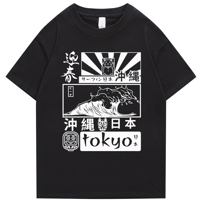Street Fashion In Tokyo - Camiseta 100% algodón estilo Hip Hop,