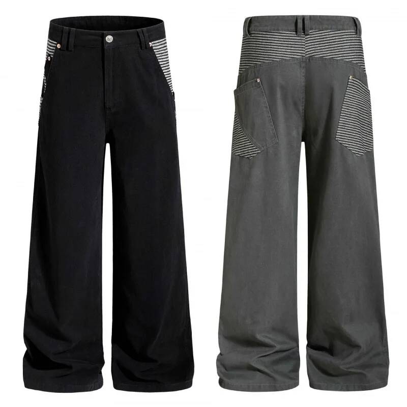 Cargo Pant Wide - Pantalones Cargo para Hombre, Estilo Patchwork