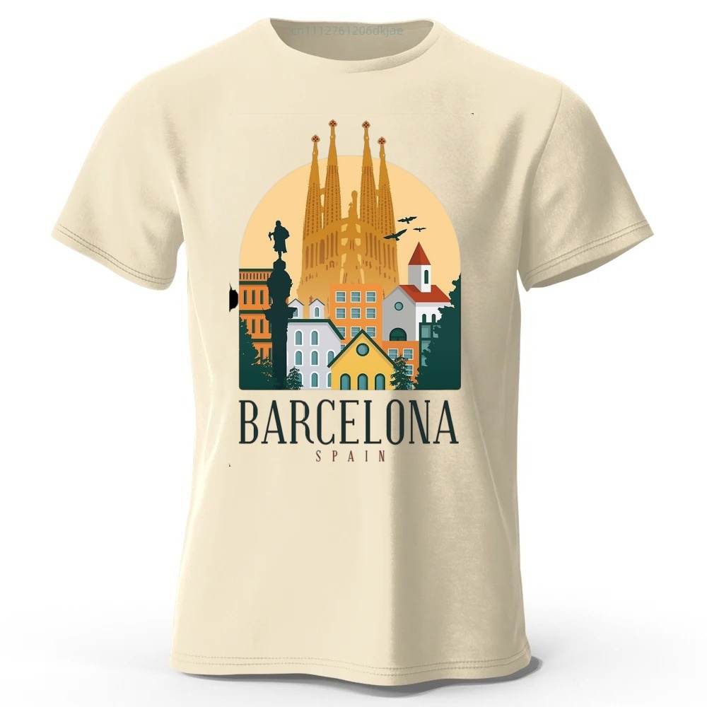 Street Fashion Barcelona - Camisetas Casuales de Manga Corta para