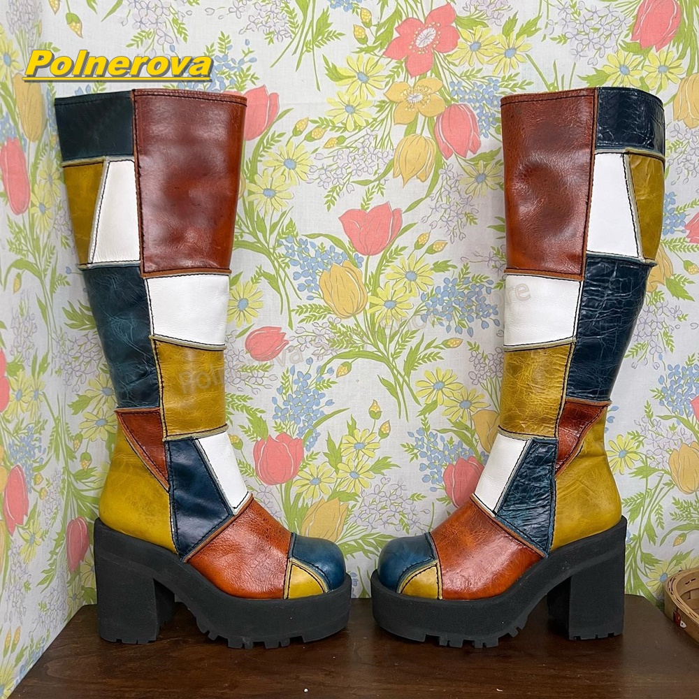 Botas Altas de Cuero con Parch - Street Fashion Vintage reseña y precio