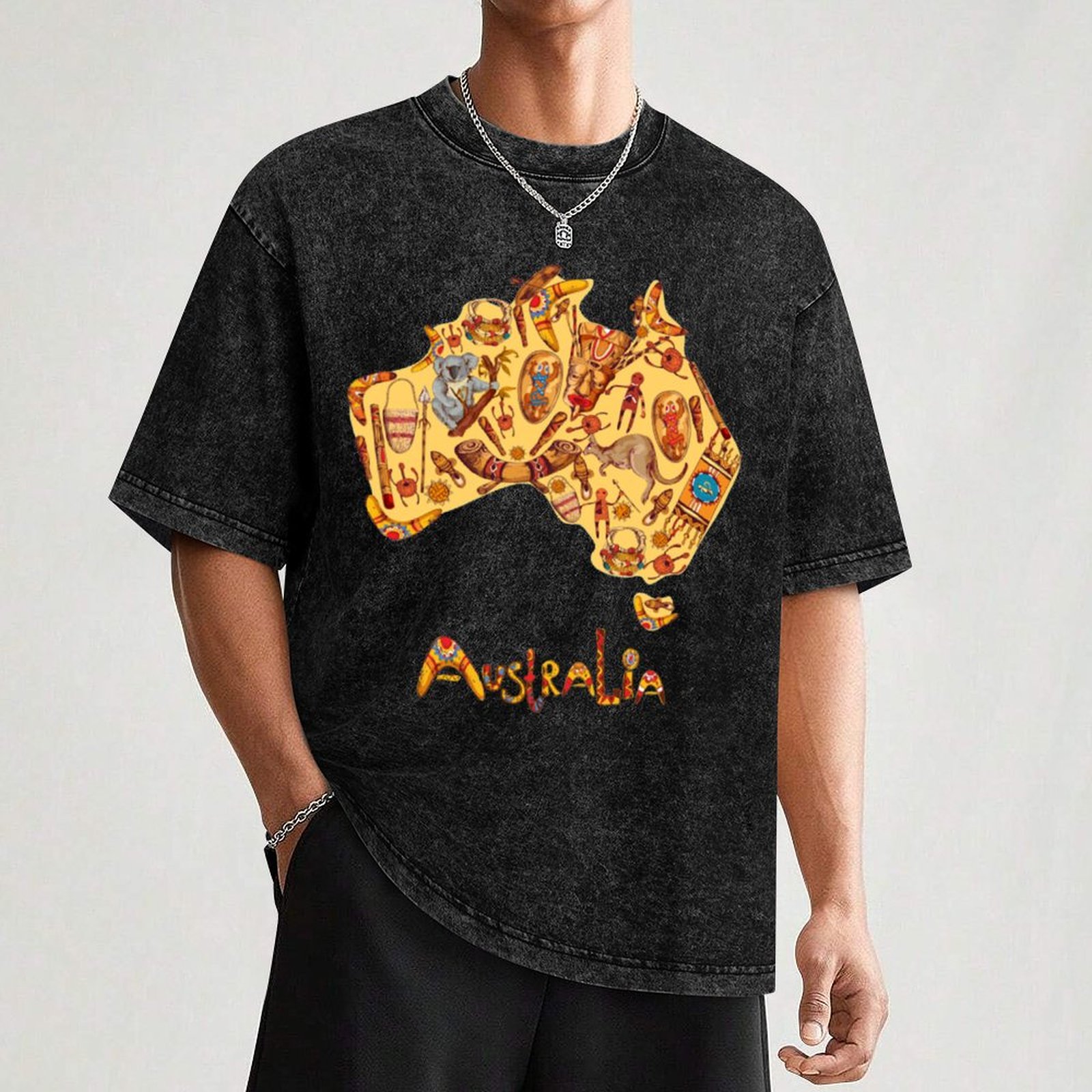 Camiseta con bandera aborigen  - Street Fashion Australia reseña y precio