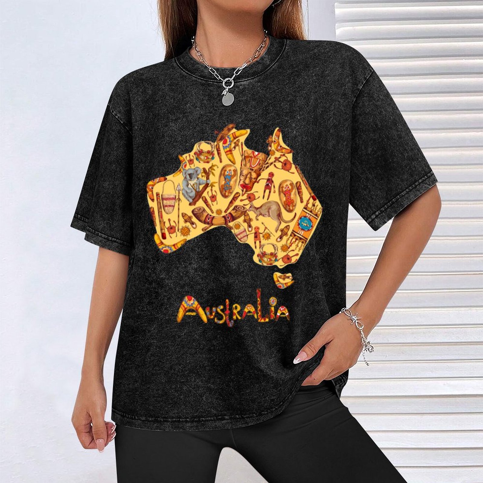 Camiseta con bandera aborigen  - Street Fashion Australia reseña y precio