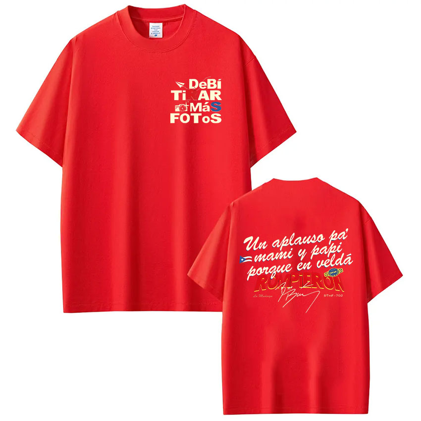 Camisetas de Rapper Bad Bunny  - Foto Street Fashion reseña y precio