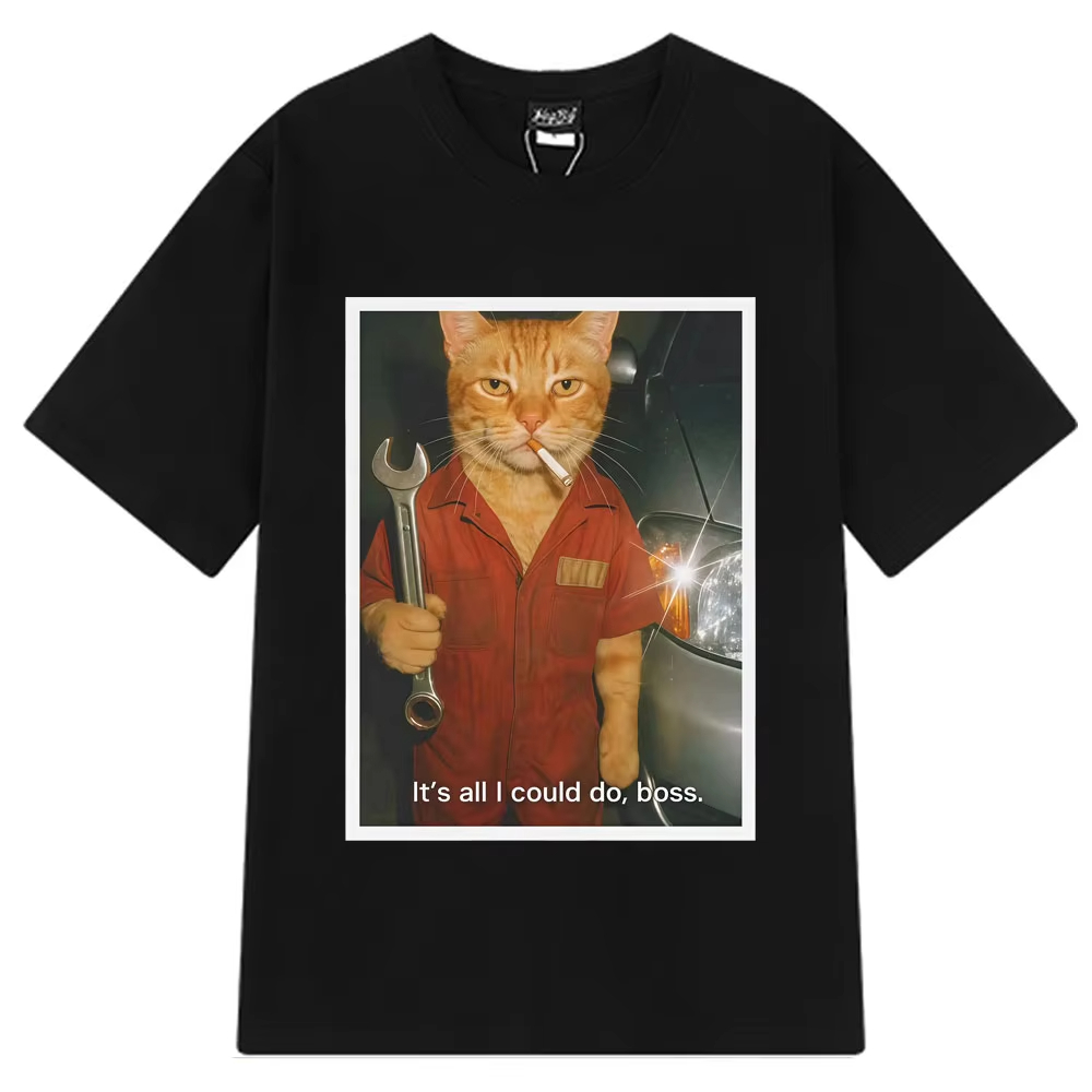Camiseta divertida con estampa - Fashion Street Cat reseña y precio