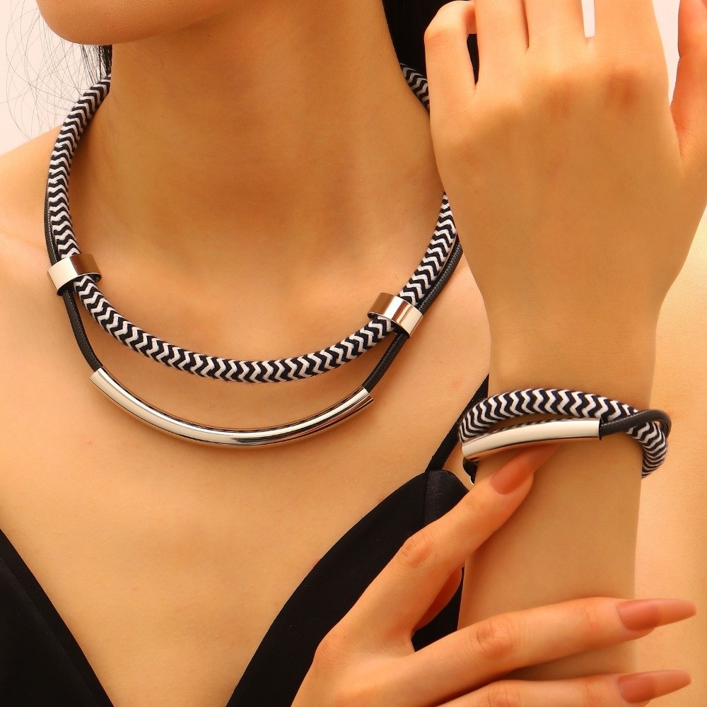 Conjunto de Collar y Pulsera E - Street Fashion Style Youtube reseña y precio