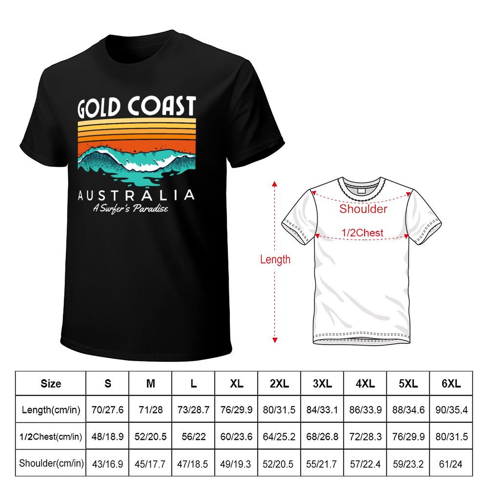 Camiseta Gold Coast Australia  - Street Fashion Australia reseña y precio