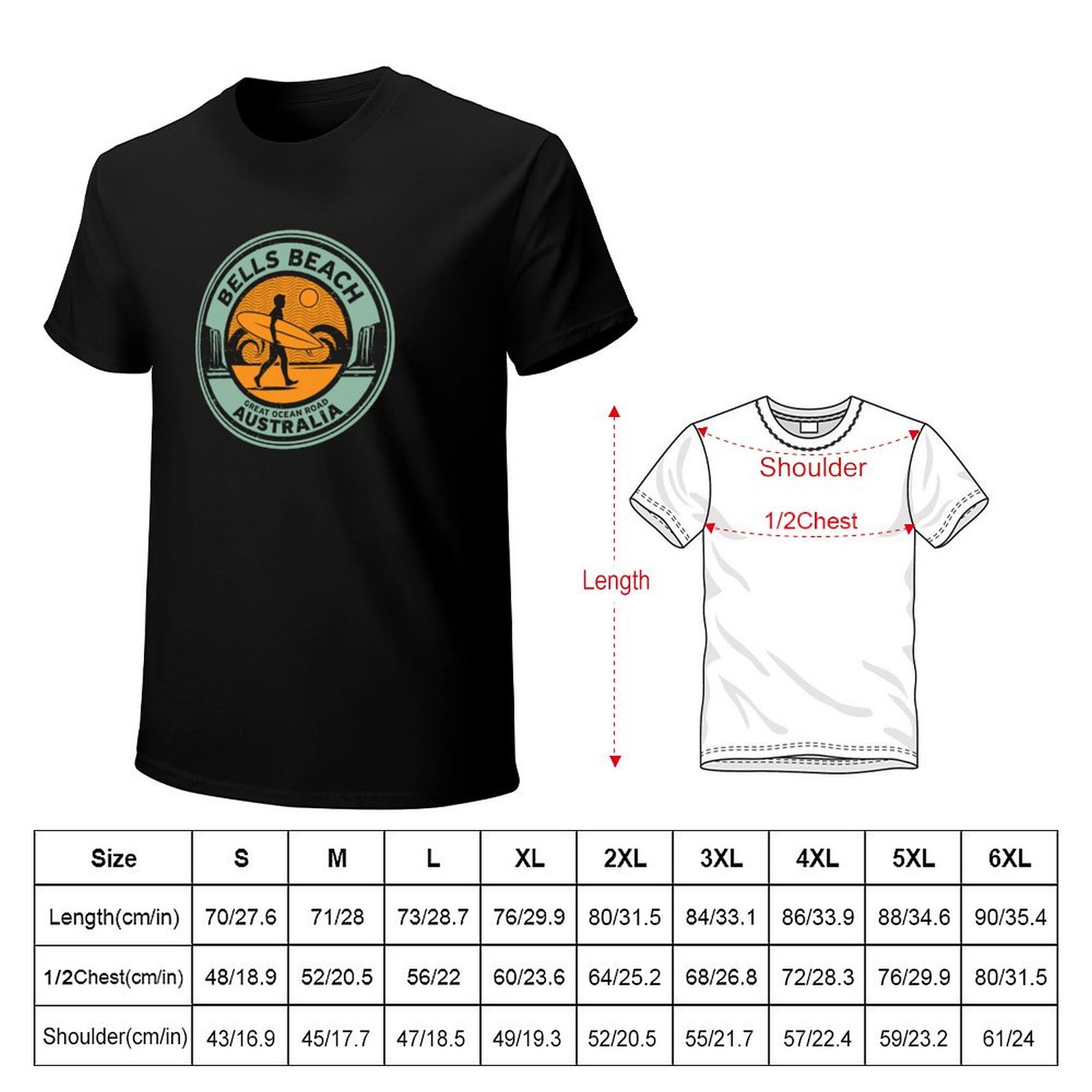 Camiseta Bells Beach, Australi - Street Fashion Australia reseña y precio