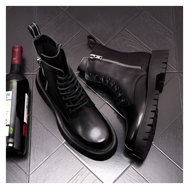 Botas de cuero genuino de lujo - Street Fashion Designers reseña y precio