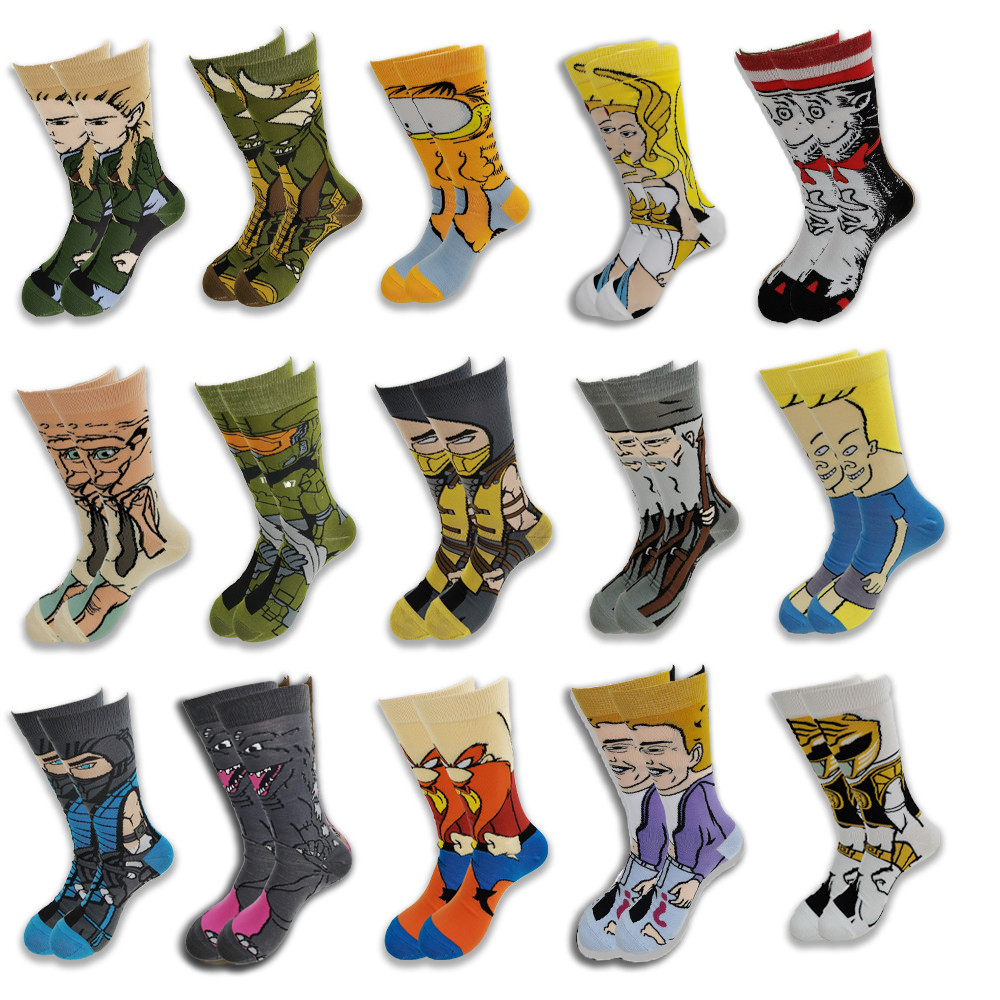 Calcetines de dibujos animados - Street Fashion Style Youtube reseña y precio