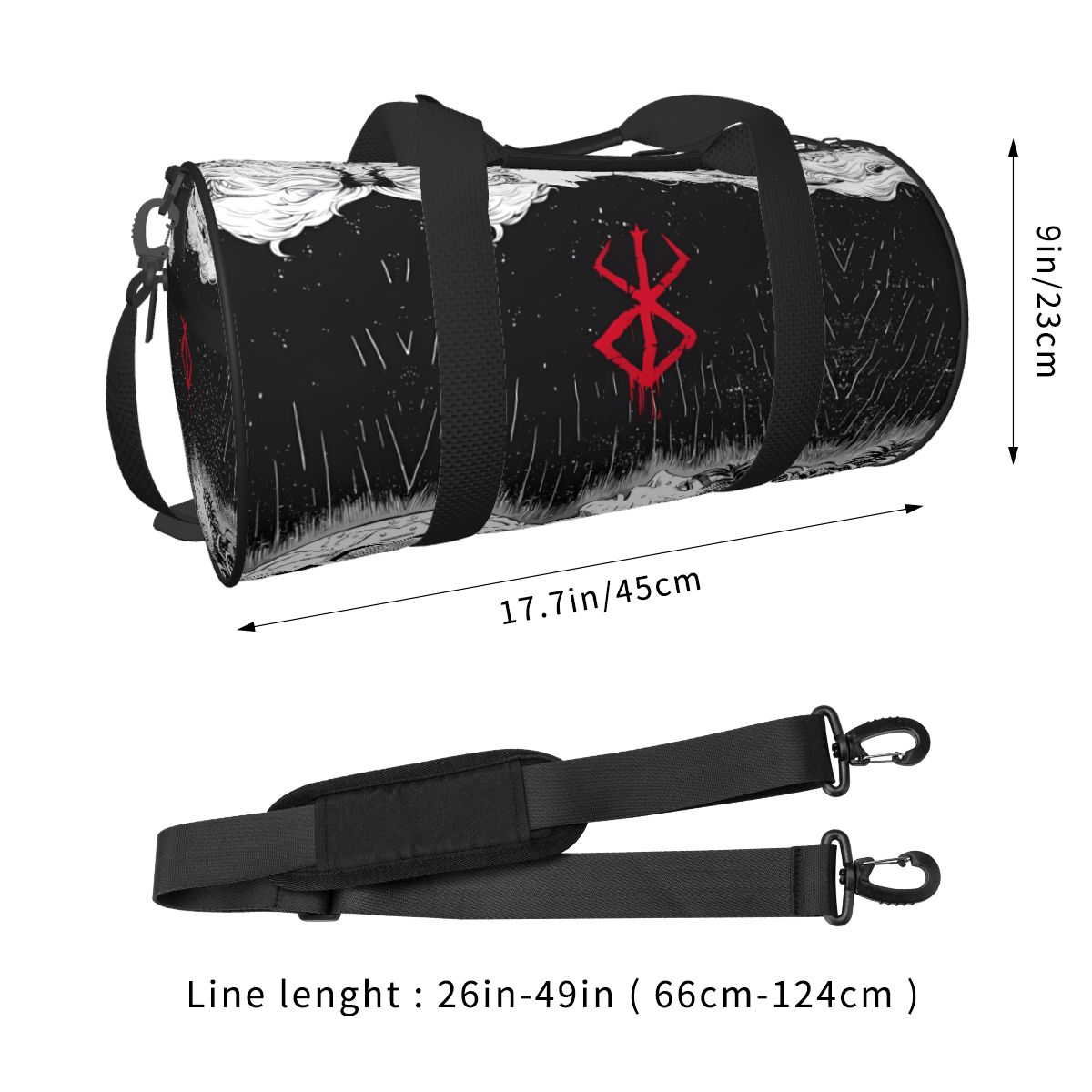 Bolsa de gimnasio Bereserk de  - Street Fashion Anime reseña y precio